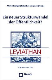 Abbildung Buchcover Ein neuer Strukturwandel der Öffentlichkeit? von Seeliger/Sevignani