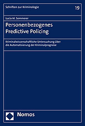 Abbildung Buchcover Personenbezogenes Predictive Policing von Lucia Sommerer
